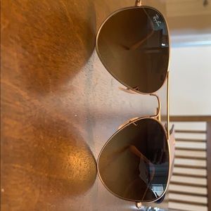 Ray-Ban gold aviator sunglasses